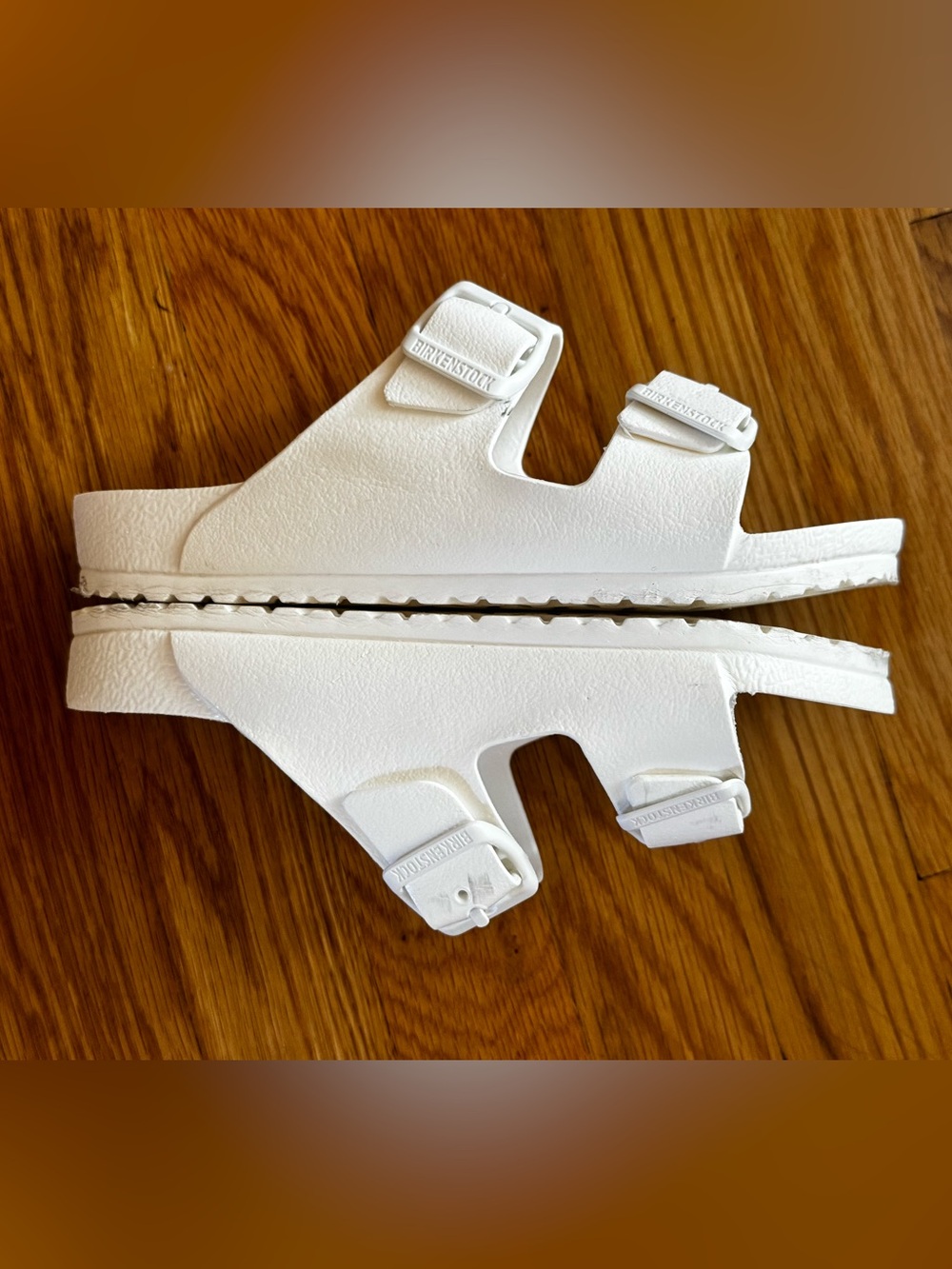 Birkenstock Youth Arizona Eva White Two-Buckle Slides - Picture 3 of 6